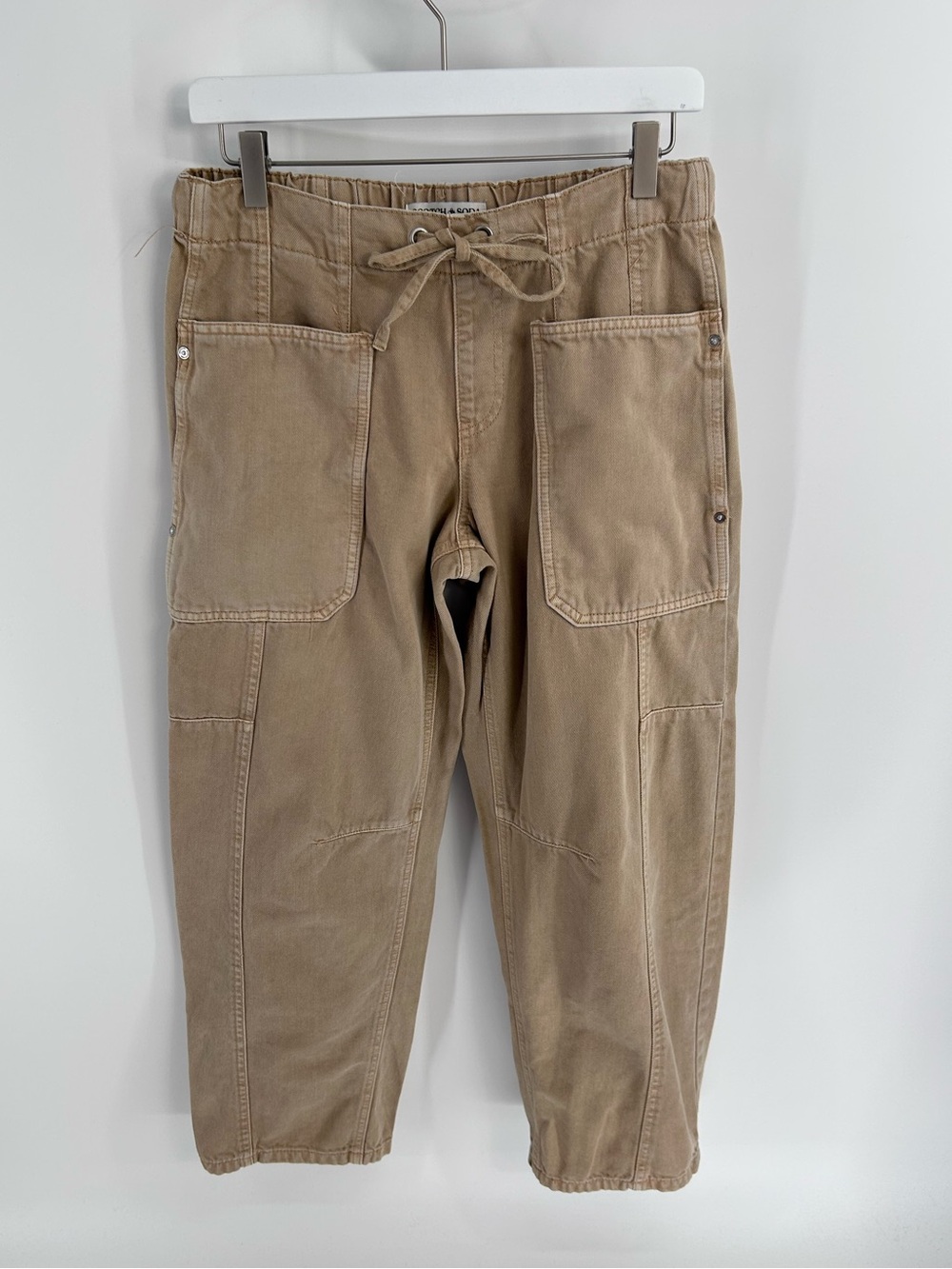 Scotch & Soda "The Arc" Barrel Leg Pull-On Pants - Size small